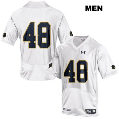 Notre Dame Fighting Irish Men's Xavier Lezynski #48 White Under Armour No Name Authentic Stitched College NCAA Football Jersey DQV7099HR